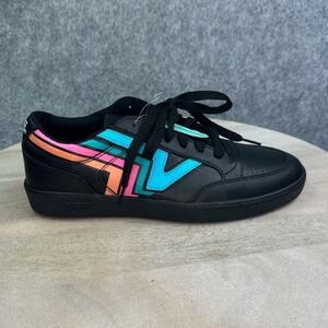 Vans Lowland CC ComfyCush Mens Size 10 Black Leather Sneakers Retro Style